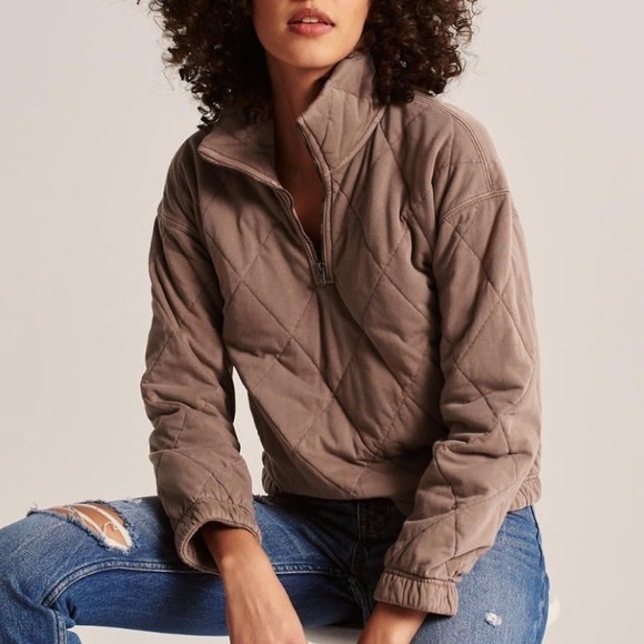 Abercrombie Halfzip Quilted Fleece 